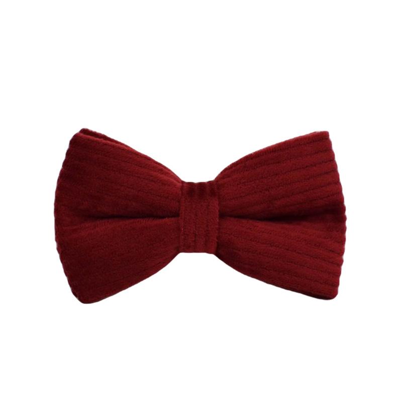 Wine Red Corduroy Dog Collar & Leash Set for Outdoor Use Extra Small