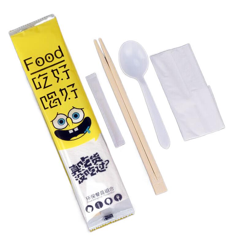 

Hui Huang Disposable Bamboo Chopsticks & Spoon Set