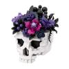 MOC Bouquet di Rose Teschio Blocchi da Costruzione Teschio Viola Gotico Fiori Decorazione Casa Mattoncini Modello Giocattoli da Assemblare Bambini Regalo Halloween