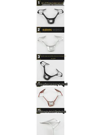 Marco Decorativo de Lentejuelas para Volante Tuon Compatible y Pegatinas para Panel de Instrumentos para 17 Modelos