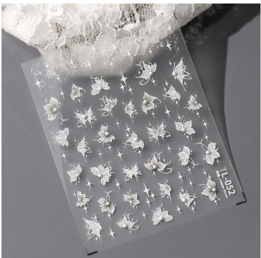 1pcs 5D Bronzing Star Moon Nail Art Stickers Luxury Gold Silver Adhesive Slider Press on Nail Decoration Decals Accessories DIY