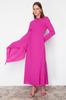 Women's Fashion New Hijab Evening Dress Powder Shawl Detailed Lined Evening Dress