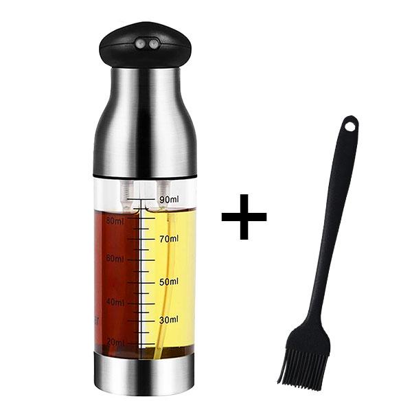 200ml Double-headed Oil Vinegar Bottles Oil Dispenser for Cooking Olive Oil Spray for Salad BBQ Kitchen Baking