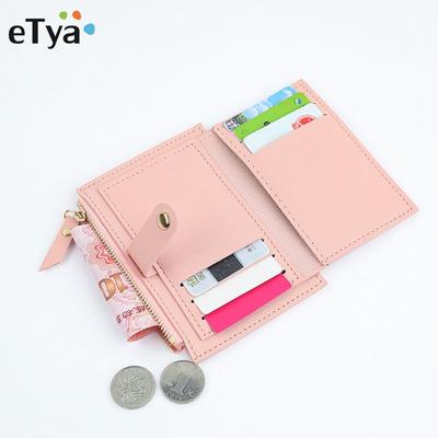 Portafoglio da donna semplice alla moda Nuovi portafogli corti in pelle PU Portafoglio multi-carta con pochette per soldi Portafoglio per portamonete con cerniera per studenti