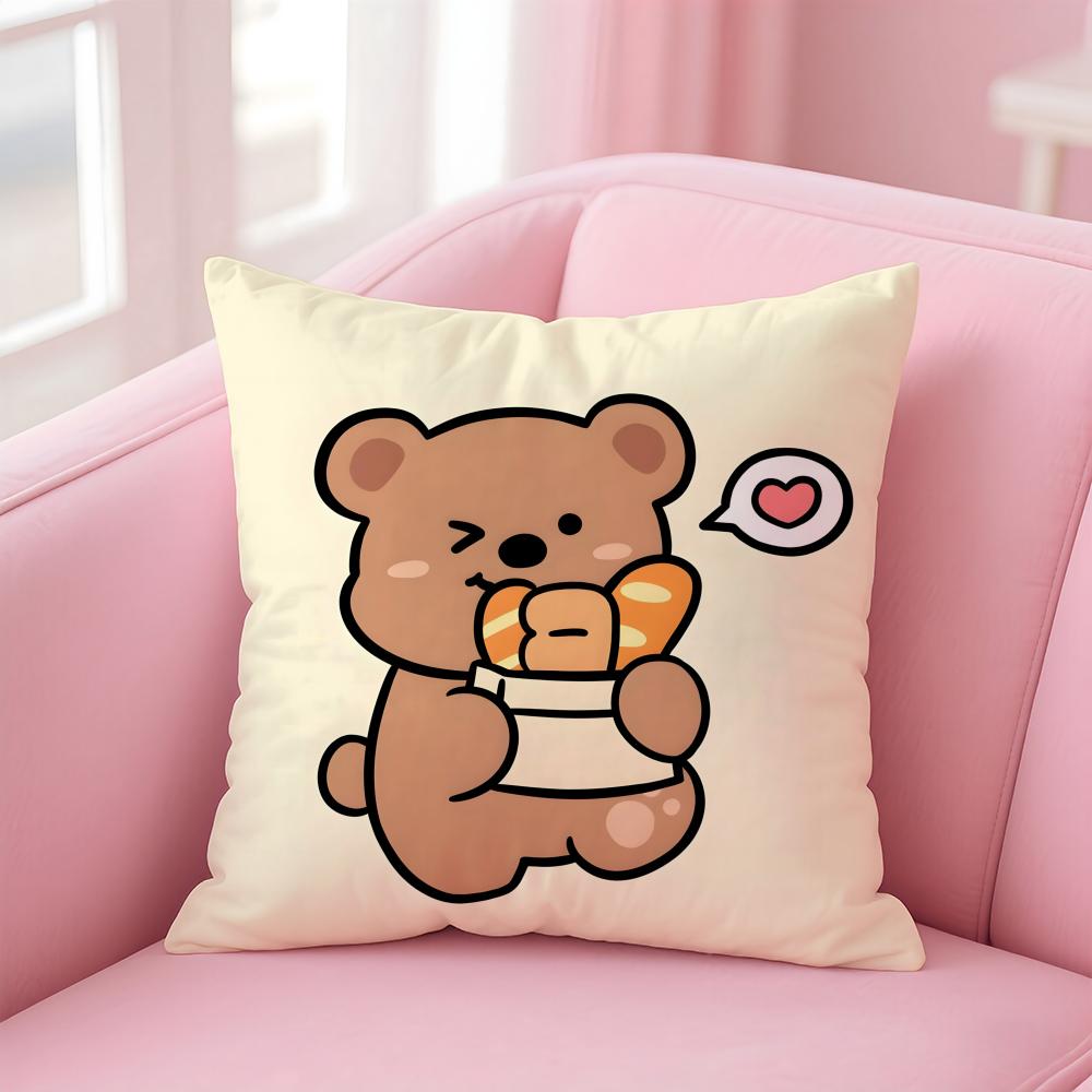 

Bakery Animal Cartoon Collection Cushion Cover Linen Pillowcase Cover Soft Decor for Sofa Home Room 30X30cm