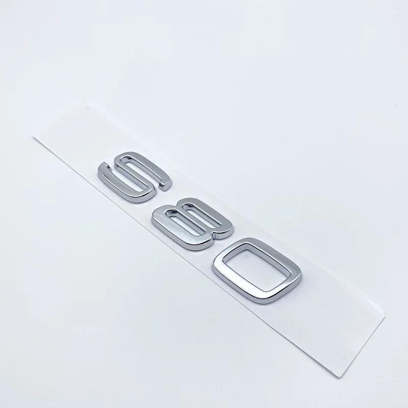 3D AWD T5 T6 Logo Emblem Badge Decal Car Sticker for Volvo S80 Car Stying Glossy Black Emblem Nameplate Car Modification