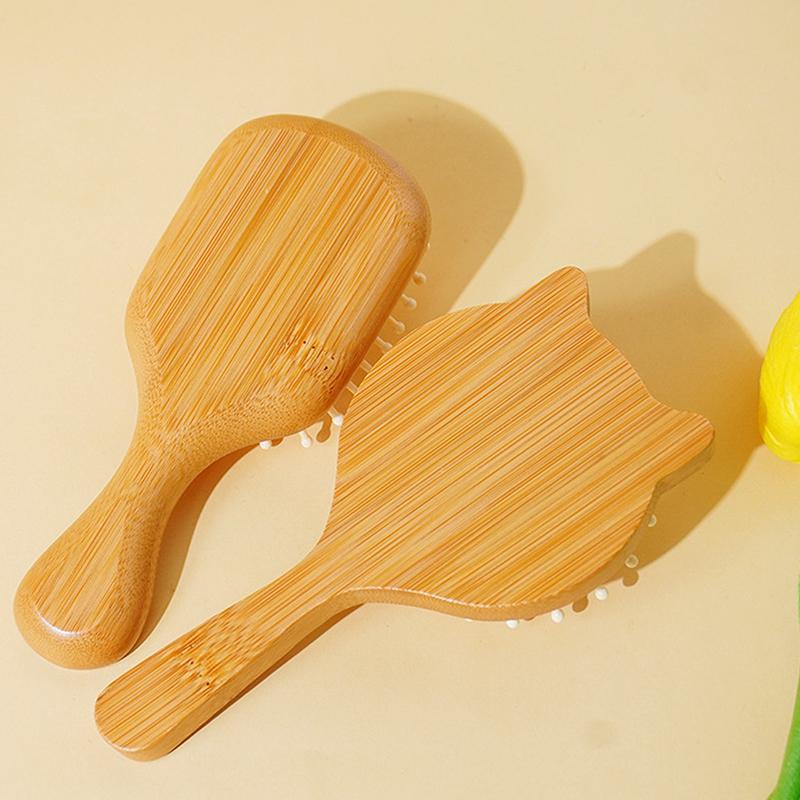 1Pc Wood Comb Professional Healthy Paddle Cushion Hair Loss Massage Brush Hairbrush Comb Scalp Hair Care Healthy Bamboo Comb