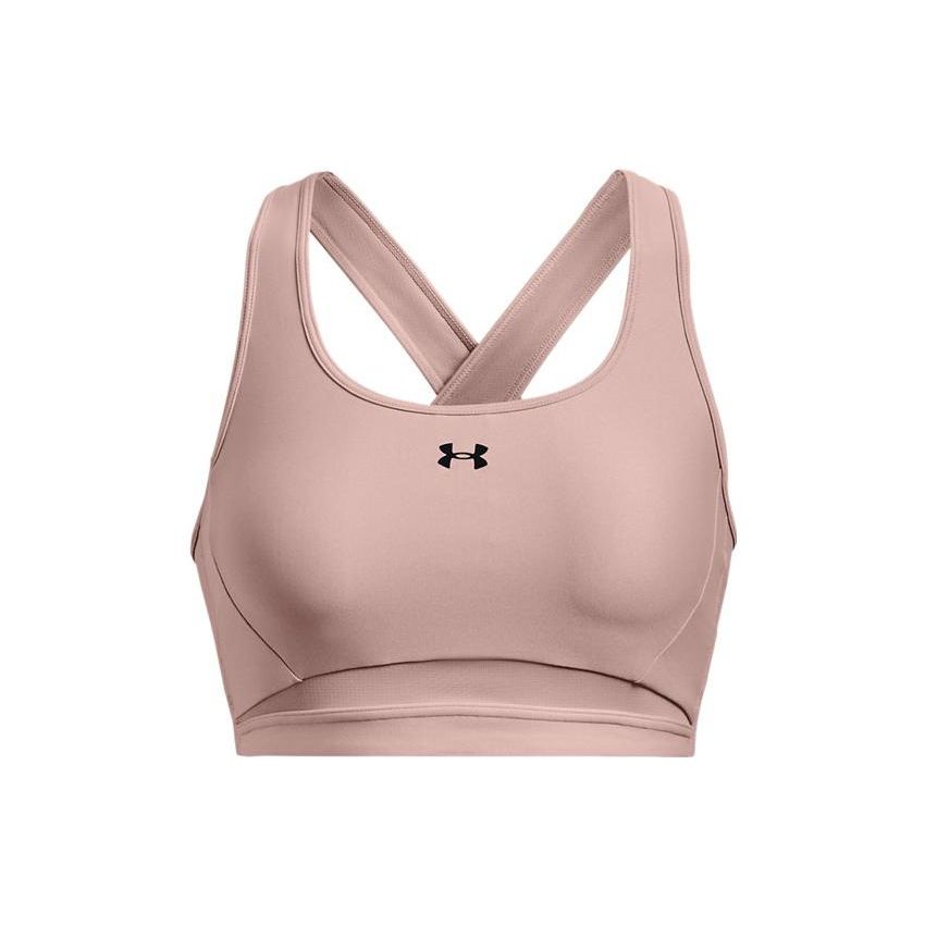 

Under Armour Logo Print Cross Design Training Sports Bra Women Underwear Pink 1372798-667 XS