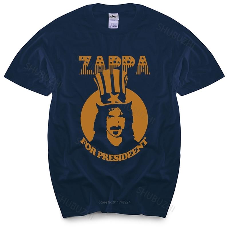 Nova Moda Camiseta Masculina Tripulao Pescoo T Frank Zappa Zappa Para Presidente T Camisa Masculina Algodo Camiseta Muitas Cores Topos