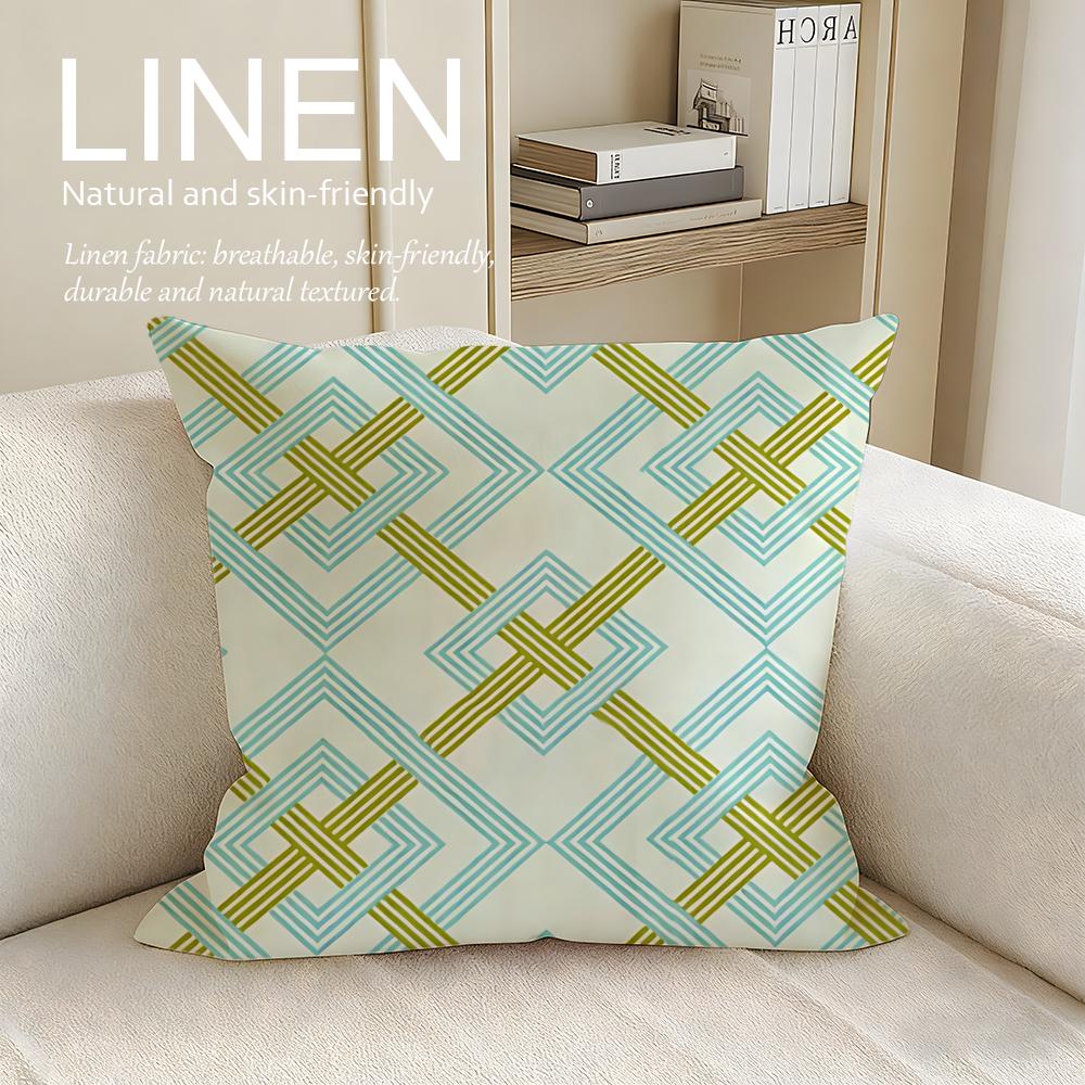 Plant Bamboo Cushion Cover Linen Decorative Pillowcase Set Pcs x x x Breathable Washable Sofa Cushion Cover