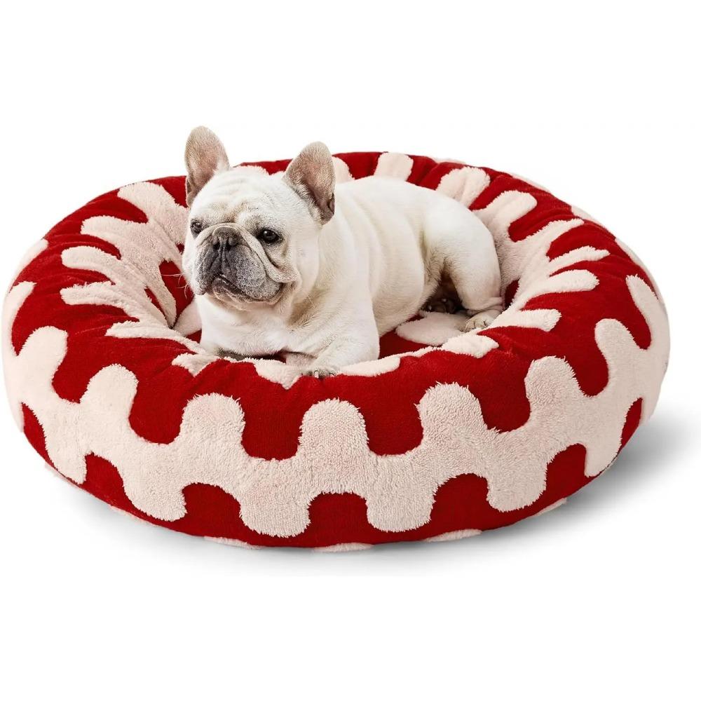Leasure Plush Pet Nest Pet Bed All Season Universal, Warm Pet, Cat and Dog Universal for Dog/Cat, Small/Medium/Large Round