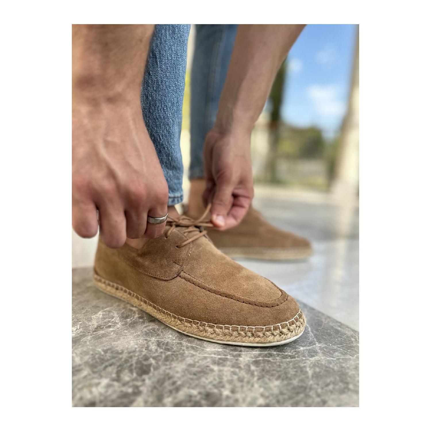 

Эспадрильи из плотной замши на джутовой подошве 40 коричневый