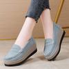 Spring and Autumn Women's Flat Platform Loafers Ladies Elegant Suede Leather Shoes Woman Slip On Moccasin Women's Casual Shoes