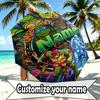 Custom Name Personalized Teenage Mutant Ninja Turtles Print Umbrella, Auto Open Close, 8‑Rib Sturdy Frame, Commute Camping Hiking Use, Birthday Gift