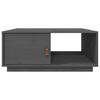 Vidaxl Stolik Kawowy, Szary, 80X50X35,5 Cm, Lite Drewno Sosnowe