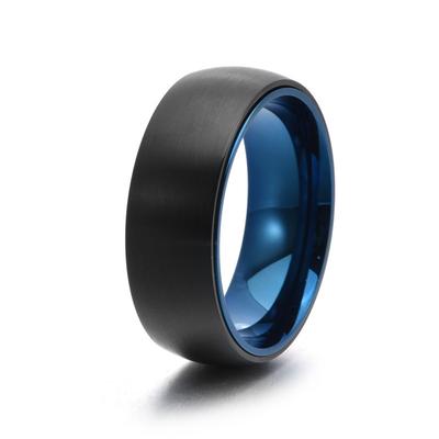 Rotating Titanium Steel Ring for Men Modern Minimalist 8mm Flat Brushed Finish Spinner Jewelry Anti-Allergy Wedding Gifts 2025