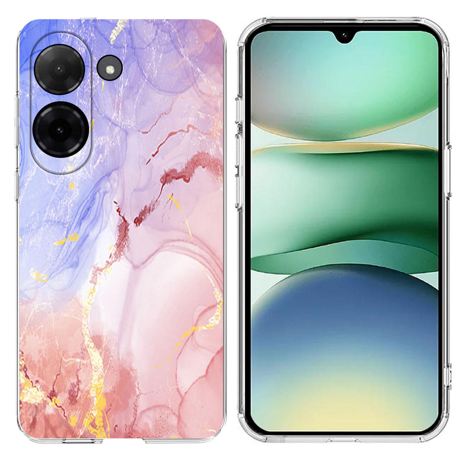 

Soft TPU Case for Xiaomi Redmi A5 NFC (173.45mm) Marble Pattern Printing Phone Cover Pink