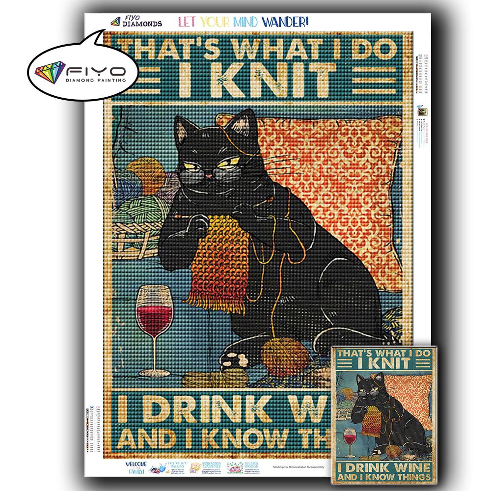 5D DIY Diamond Painting Black Cat Diamond Embroidery Vintage Cartoon Cross Stitch Picture Of Rhinestones Home Decor