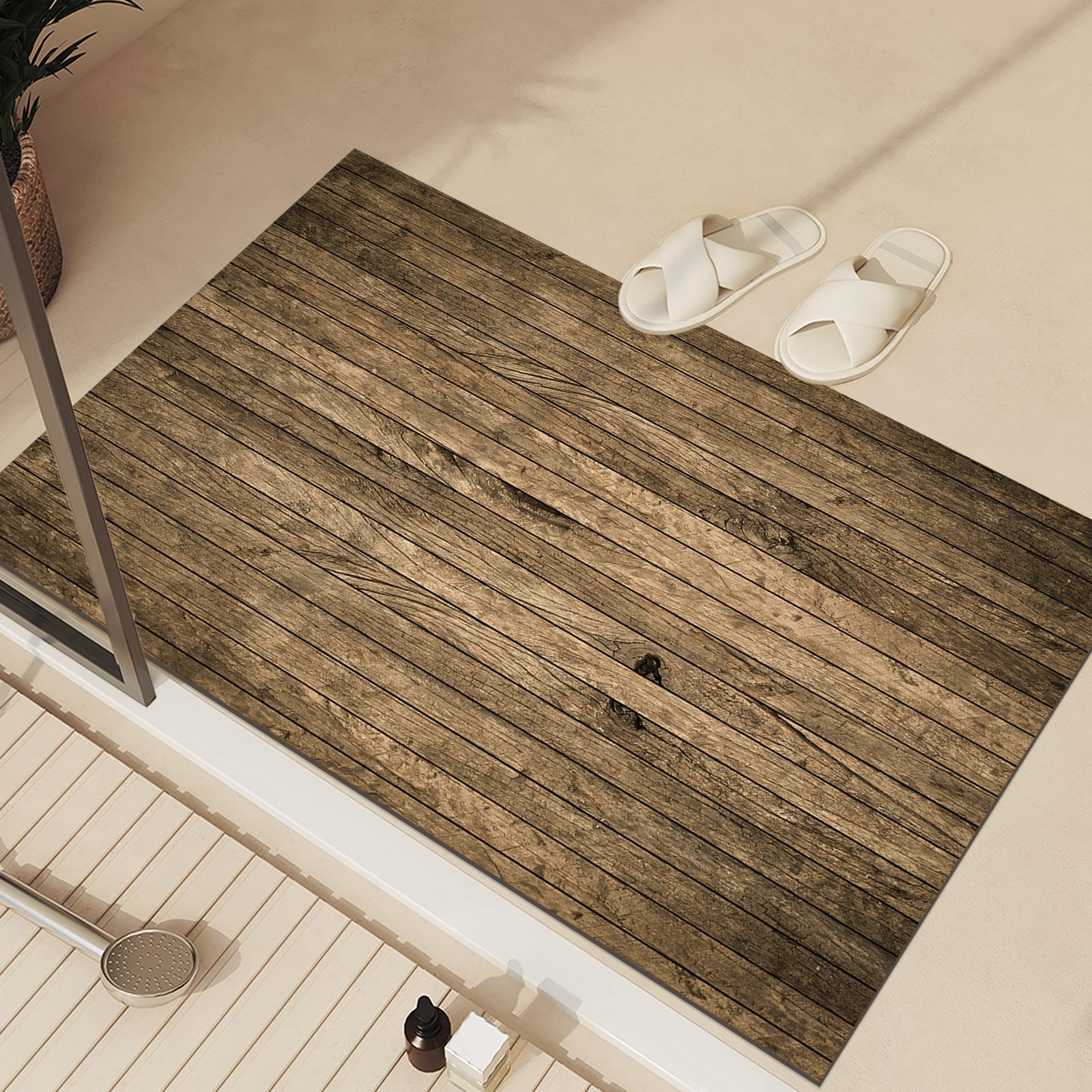 

Винтажный коврик для ванной комнаты, впитывающий нескользящий коврик для ног, быстросохнущий коврик для входа, коврик для душа, коврик для туалета, моющийся 40cmx60cm