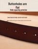 Men's Retro Genuine Cowhide Leather Belt with Smooth Buckle - Extended Large Size for Trendy and Plus-Size Fashion