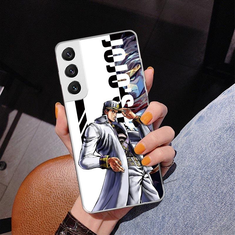 JoJo Bizarre Adventure Anime Phone Case For Samsung Galaxy S24 S25 Edge S26 Ultra S23 S22 S21 Plus S20 FE + Personalized Print C