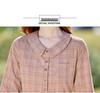 2025 Spring Women's Plaid Waist-Slimming Long Sleeve Dress with Turn-Down Collar