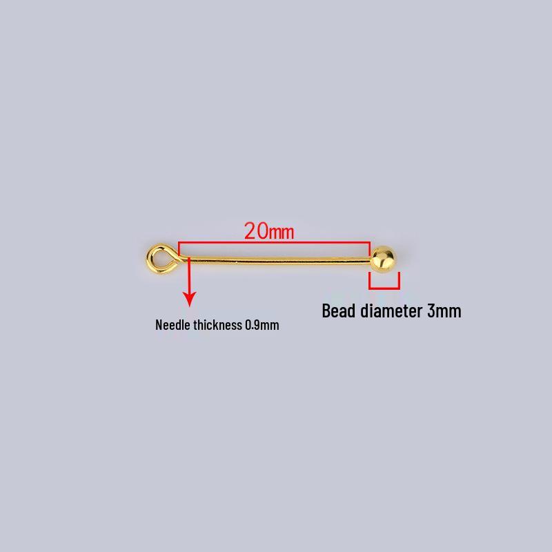 S925 Sterling Silver Handmade Threaded Buckle Earring Pendant Clasp with Through-hole 9-Shaped Needle Accessories