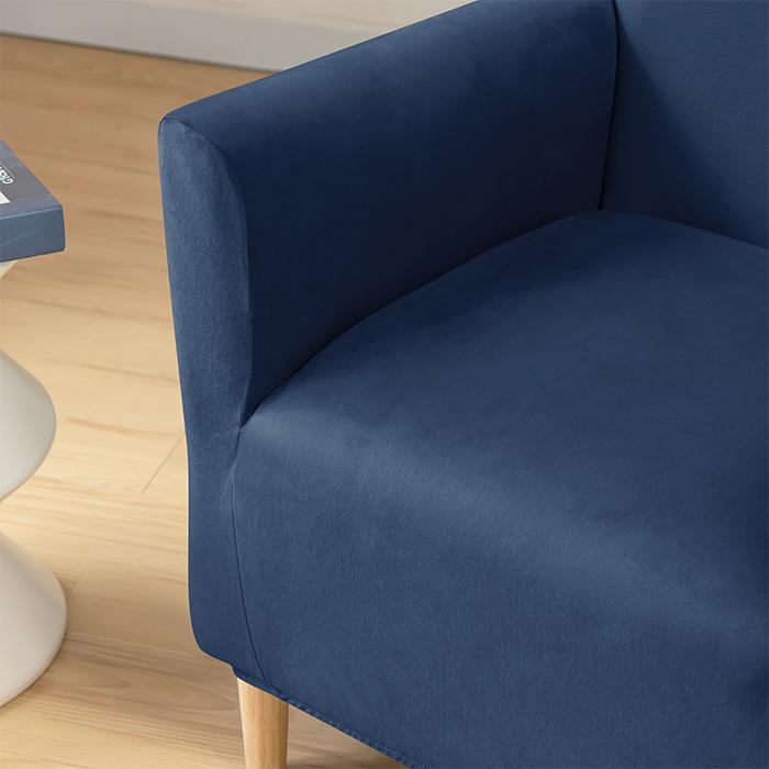 Cover For Small Armchair S, Velvet, Navy Blue