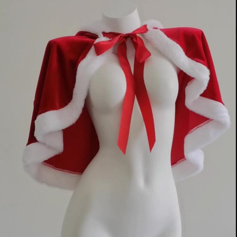 Lingerie Sexy Bunny Christmas Shawl Velvet Rabbit Ears Cape Shawl Cosplay Accessories