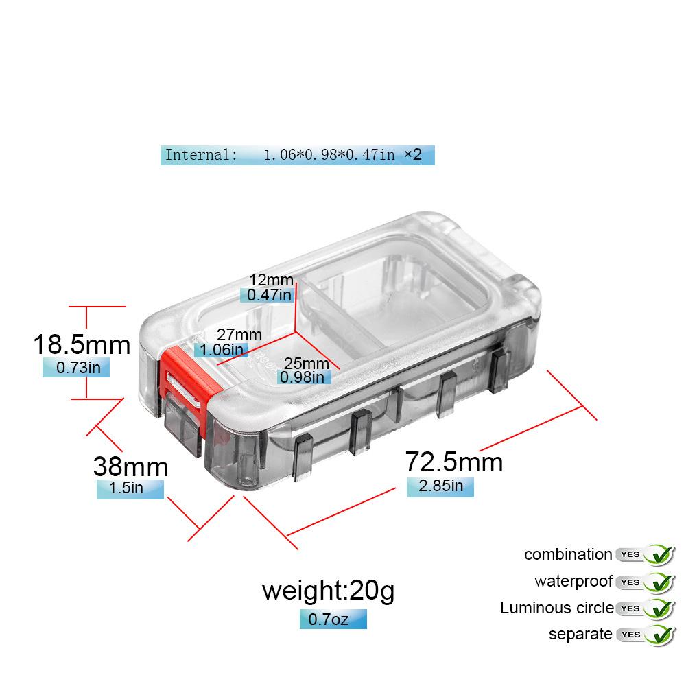 Fishing Tackle Box Expandable Fishing Tackle Box Large Capacity Waterproof Tool Box Double Side Fishing Hook Storage Container