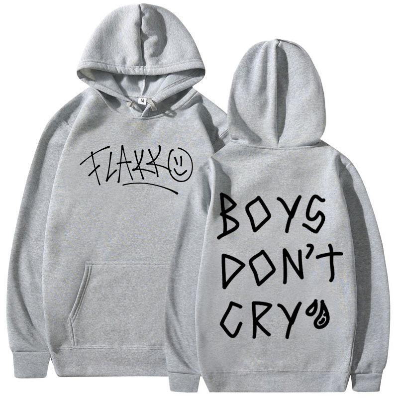 Rels B Flakk Smile Bluzy Chłopcy Nie Płaczą Nadruk z Literami Mężczyźni Kobiety Modna Bluza z Kapturem Hip Hop Oversize Pulower Streetwear