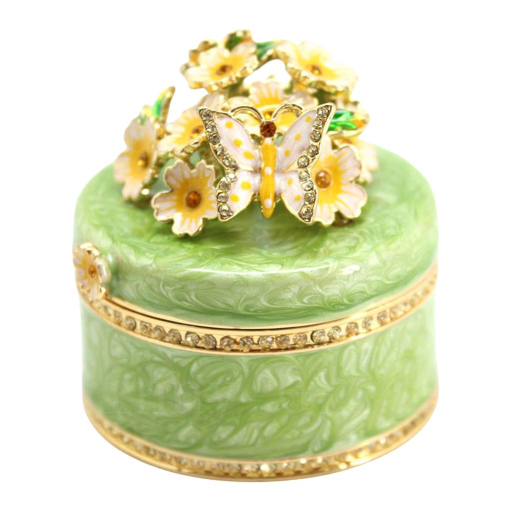 Fashionable Jewelry Container Butterfly and Flower Accessories Storage Box Small Jewellery Storage Case for Women