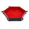 High Quality  Foldable Dice Tray Box PU Leather Folding Hexagon Coin Square Tray Dice Game
