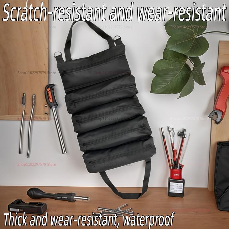 Multi-Purpose Tool Bag Heavy Duty Professional Hardware Pouch Roll Up Small Portable Organizer Durable Multi Pocket Storage Bag