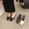Temperament high-heeled bag head half slippers outer wear women's shoes spring and summer 2025 new thick heel not tired feet shallow mouth single sho