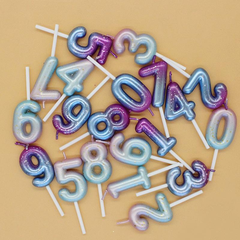 New Individually Packaged Number 0-9 Birthday Candle, Baby's One-year-old Wish, Proposal, Confession Party Decoration Candle