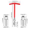 3 In 1 Car Motorcycle Repairing Tool Kit Spark Plug Removal Tool Socket Wrench 16mm (5/8") & 21mm (13/16") T-handle Wrench