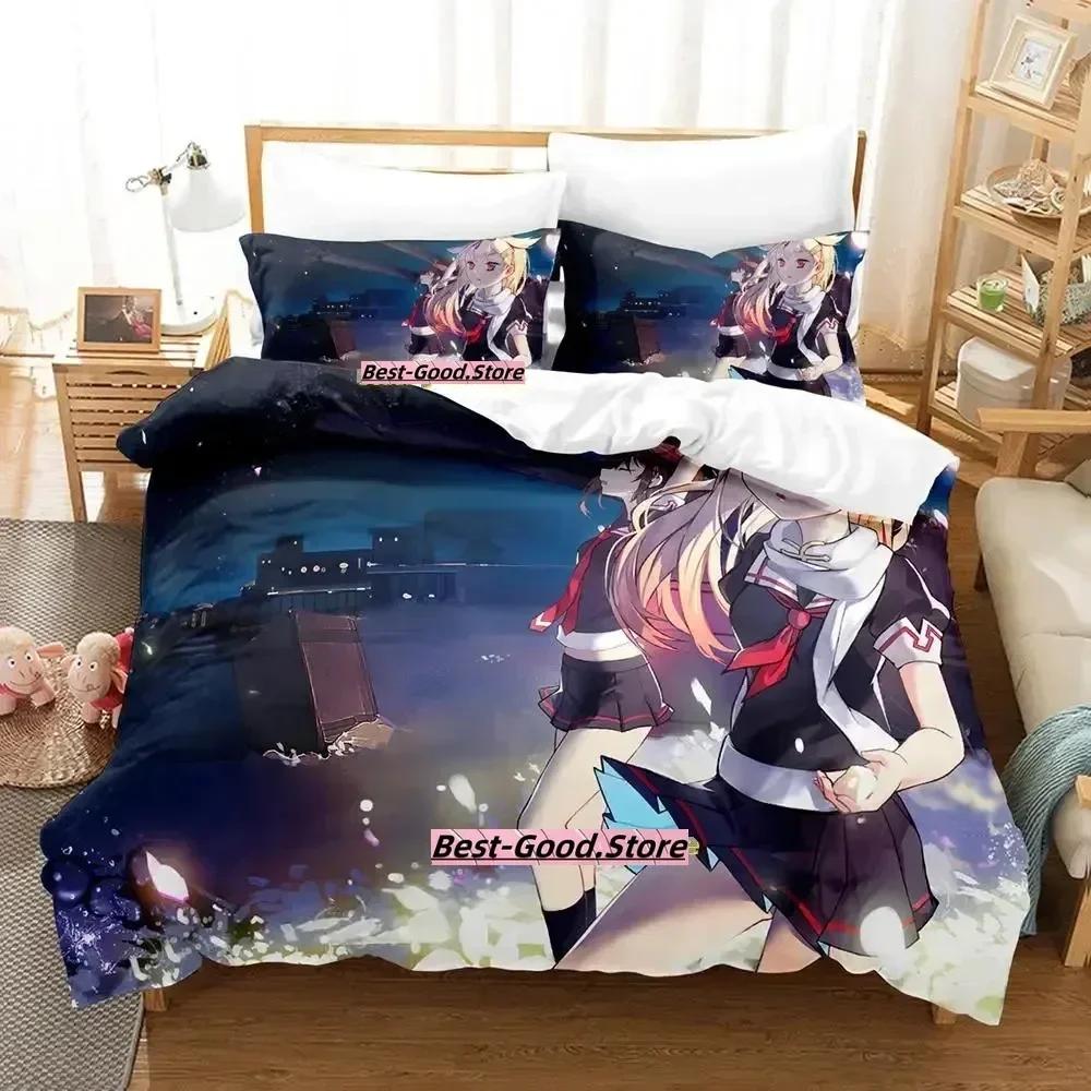 New Kawaii Kantai Collection Bedding Set Single Twin Full Queen King Size Bed Set Adult Kid Bedroom Duvetcover Sets Anime Bed