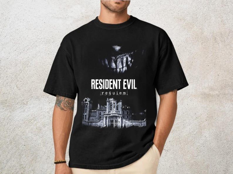 

Retro RE9 Bleached Art Survival Horror Game Shirt Requiem T-Shirt Unisex T-Shirt XXXL