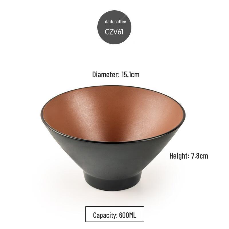 Black Matte Japanese Melamine Noodle Bowl