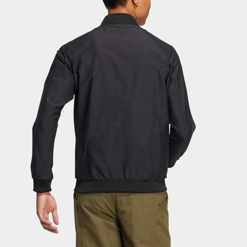 Adidas Jackets Men's Black Baseball Collar Moderate Straight Fit H64637