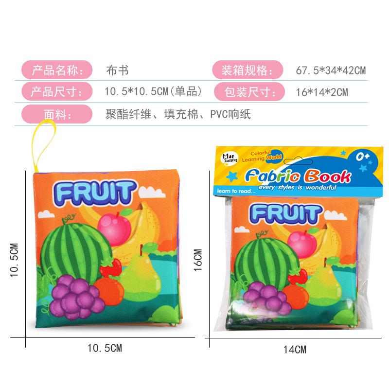 Source Three-Dimensional Baby Cloth Book Early Education Cognitive Toy English Shape Palm Book Baby Cloth Book With Sound Paper