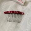 Polka Dot Comb Clip Non-Slip Bangs Hair Clip New Hair Side Combs  for Princess Hair Accessories