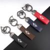 Leather Car Key Chain Ring For BMW Mini Cooper One S Countryman R50 R53 R56 R60 F55 F56 F57 Clubman JCW Keychain Car Accessories Pwaxk99
