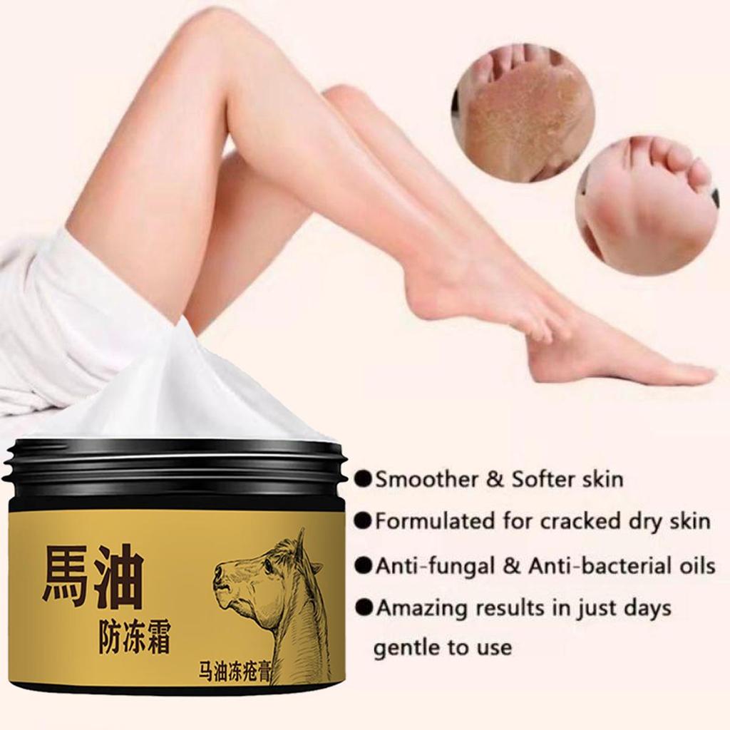 Horse Oil Antifreeze Cream, Hydrating and Moisturizing, Repairing Damaged, Dry and Cracked Skin, Caring for Skin with Horse Oil Frostbite Cream