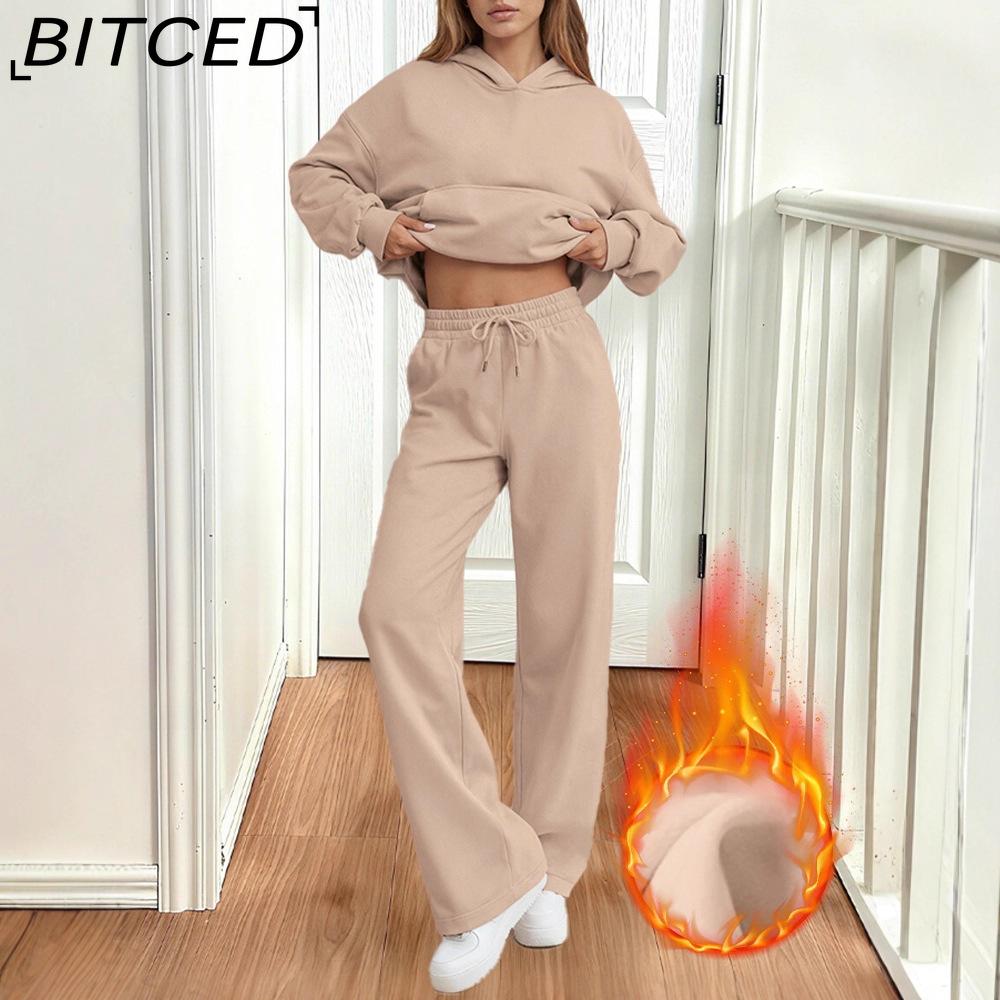 

Women s Two-Piece Winter Set: Casual Fleece-Lined Hooded Sweatshirt and Winter Sports Ensemble XXXL хакі