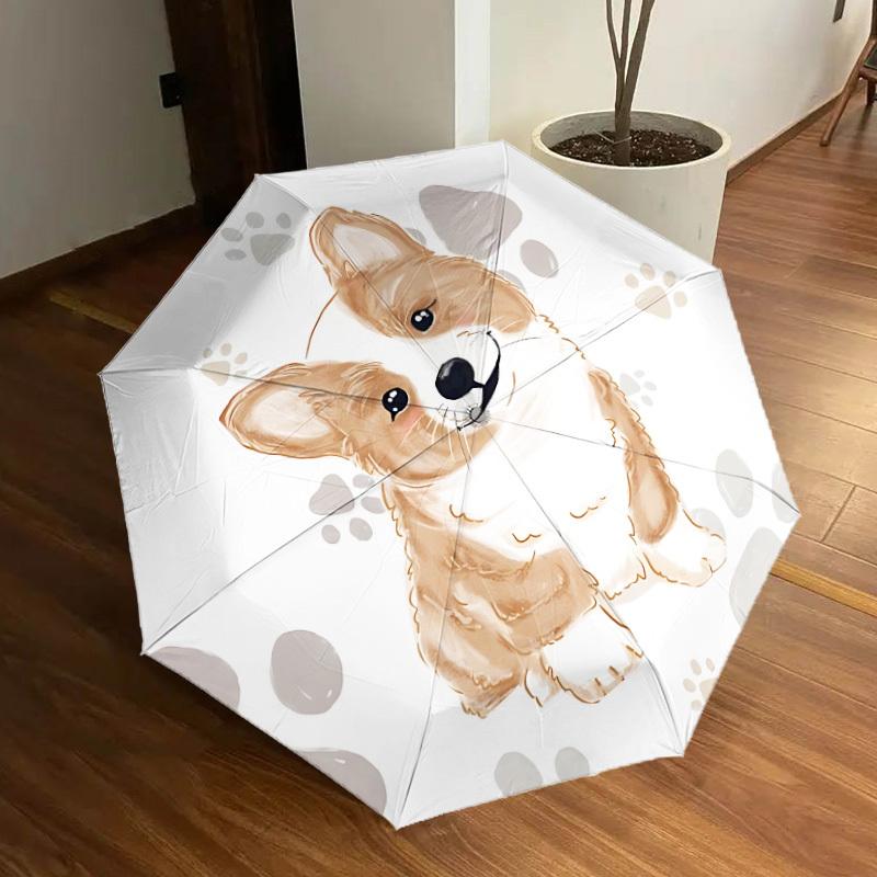 

1pc Paw Prints Automatic Open/Close Umbrella, Formal Events - Ideal Gift for Family or Friends, Outdoor Accessory yy251211198