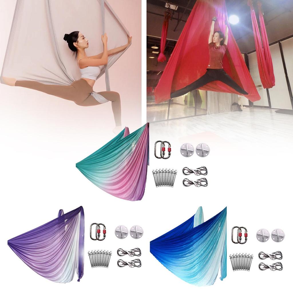 Beginner Yoga Hammock Kit with Inversion Gear And Accessories for Home Use
