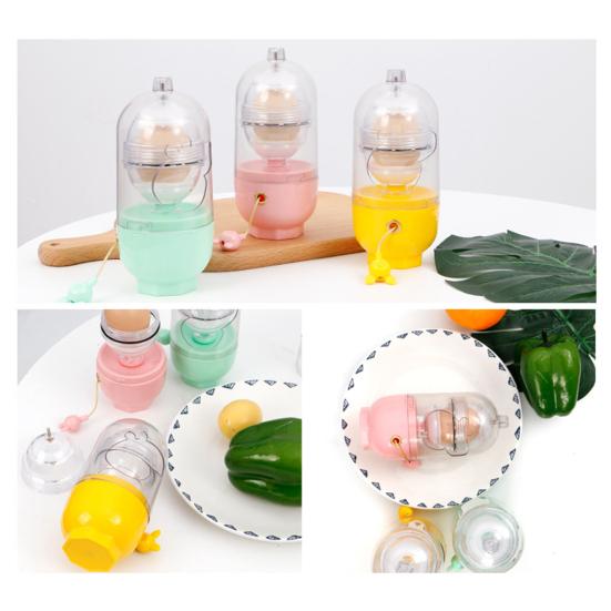 Egg Shaker Flexible Drawstring Hand Pull Type Reusable Manual Blender Kitchen Tools Food Grade Egg Yolk White Mixer Scrambler Shaker Kitchen Supplies