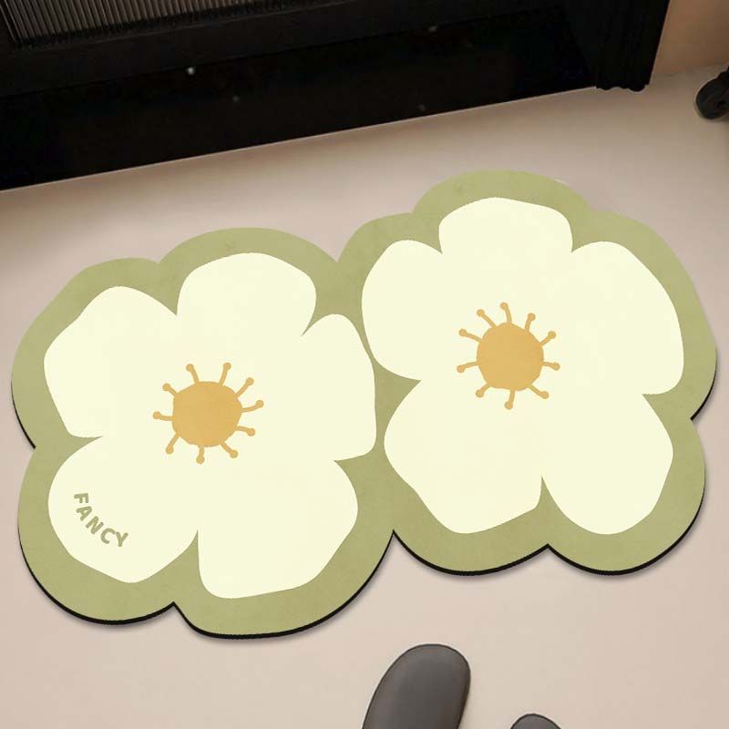 

Инопланетная масляная живопись, анемон, коврик для ванной из диатомовой земли, впитывающий, быстросохнущий, грязеотталкивающий и противоскользящий 40X60cm 15.7X23.6in